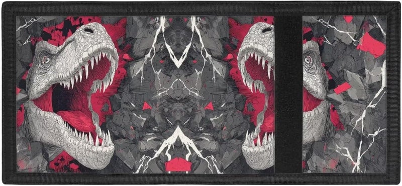 Rnyleeg Novelty Canvas Wallet for Kids Boys Dinosaur Boys Wallets for Kids 4-6 8-10 12-14 Trifold Wallet with Coin Pocket and Card Holders Small Coin Purse for Men Teens - Image 4